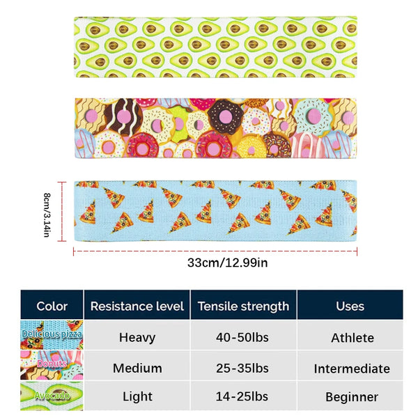 Booty Fabric Resistance Bands Set Hip Exercise Loops Elastic Bands Fitness Gym equipment Sports Legs Glute And Thighs Training
