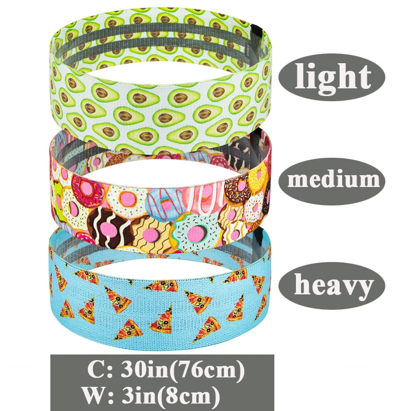 Booty Fabric Resistance Bands Set Hip Exercise Loops Elastic Bands Fitness Gym equipment Sports Legs Glute And Thighs Training