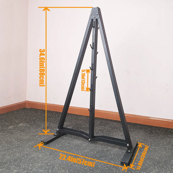 Detachable Floor/Wall Style Fitness Equipment Accessories Handle Placement Rack Gym Resistance Belt Storage Rack Space Saving