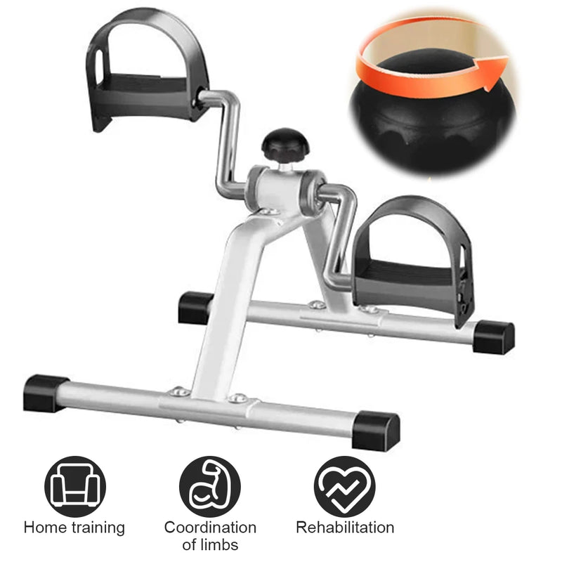 Portable Pedal Exerciser Mini Exercise Bike Adjustable Resistance Mini Bicycle Trainer Non Slip for Indoor Leg Rehabilitation