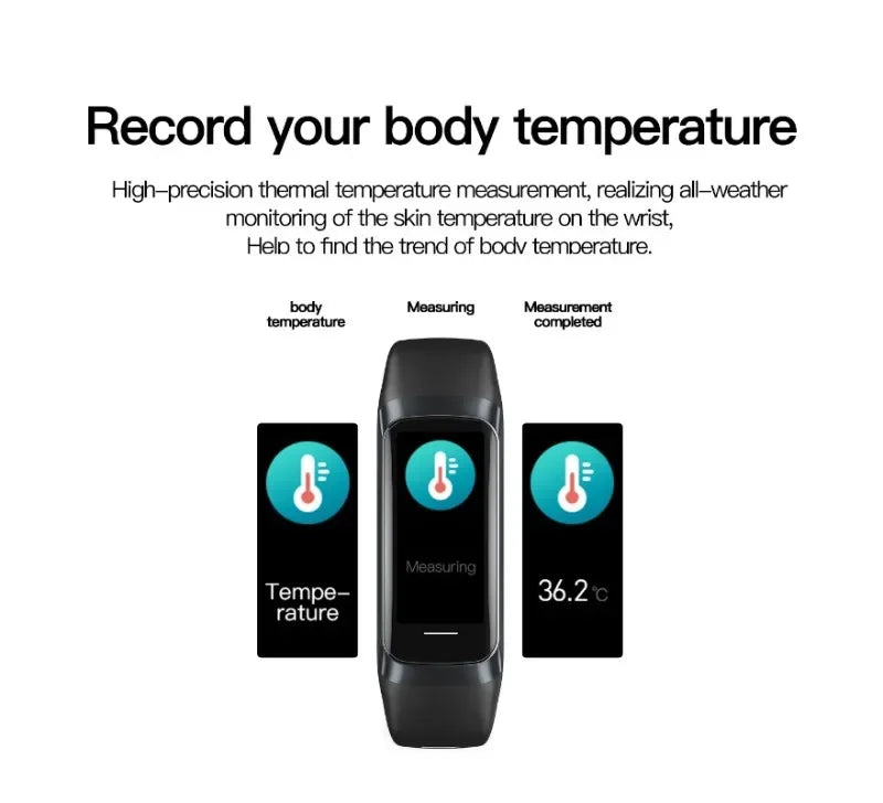 1.1 Inch Amoled Smart Watch Smartwatch Band Women Heart Rate Monitoring Waterproof Men Smart Bracelet Sport Fitness Tracker