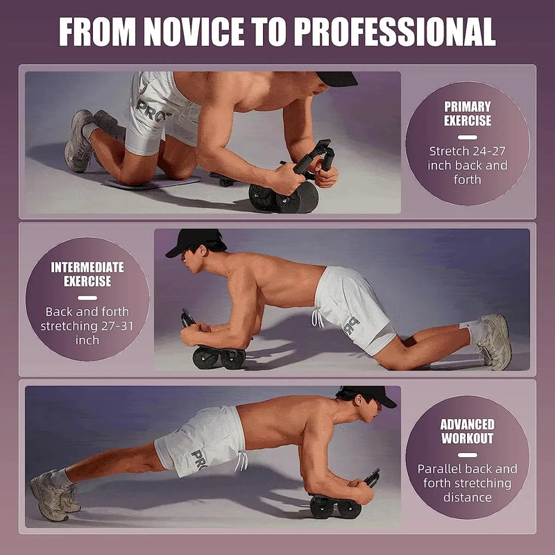Dual-use Arm Support AB Roller Wheel Home Use Abdominal Wheel Automatic Rebound Abdominal Exercise Machine For Men Women