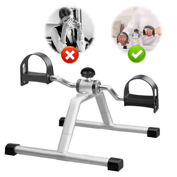 Portable Pedal Exerciser Mini Exercise Bike Adjustable Resistance Mini Bicycle Trainer Non Slip for Indoor Leg Rehabilitation