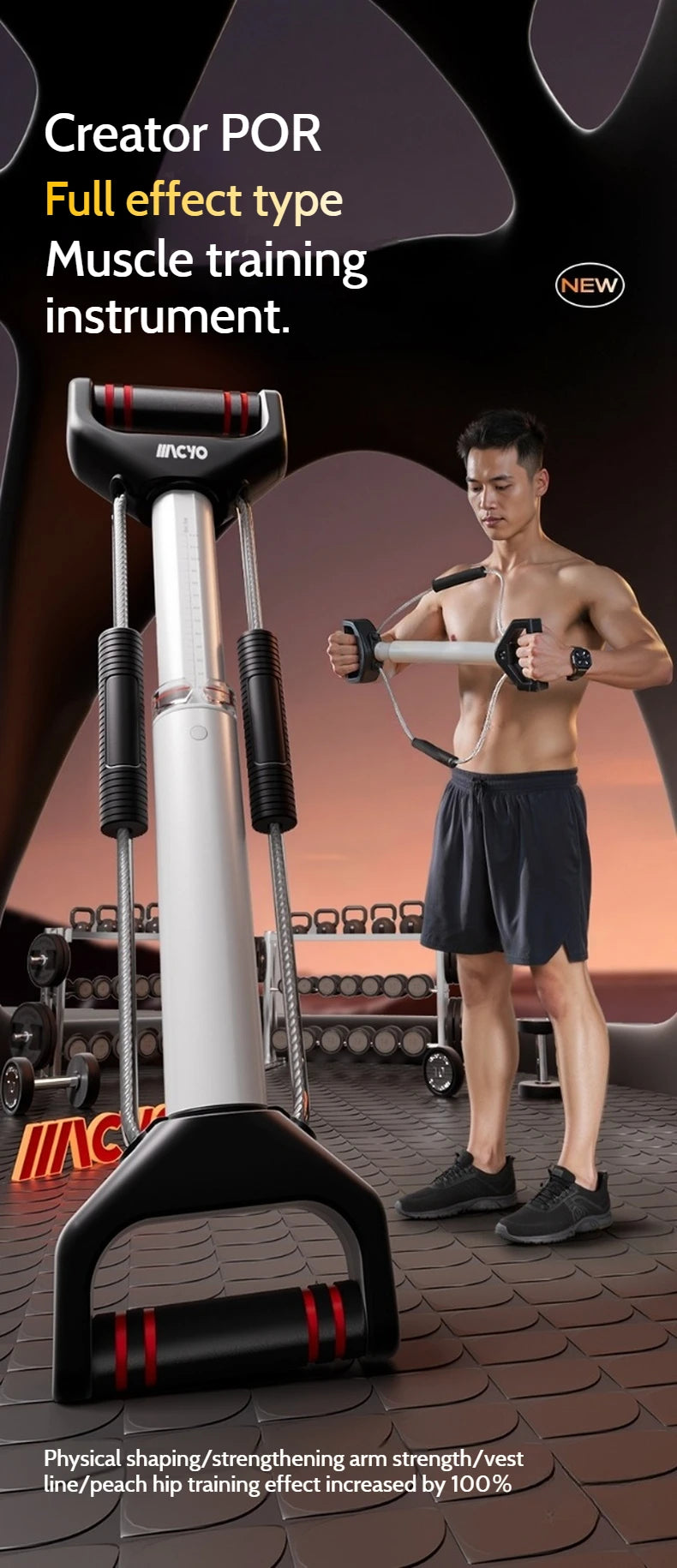 2025 Adjustable Muscle Trainer Full Body Resistance Bands for Men Women Home Travel Core ABS Glutes Workout Equipment