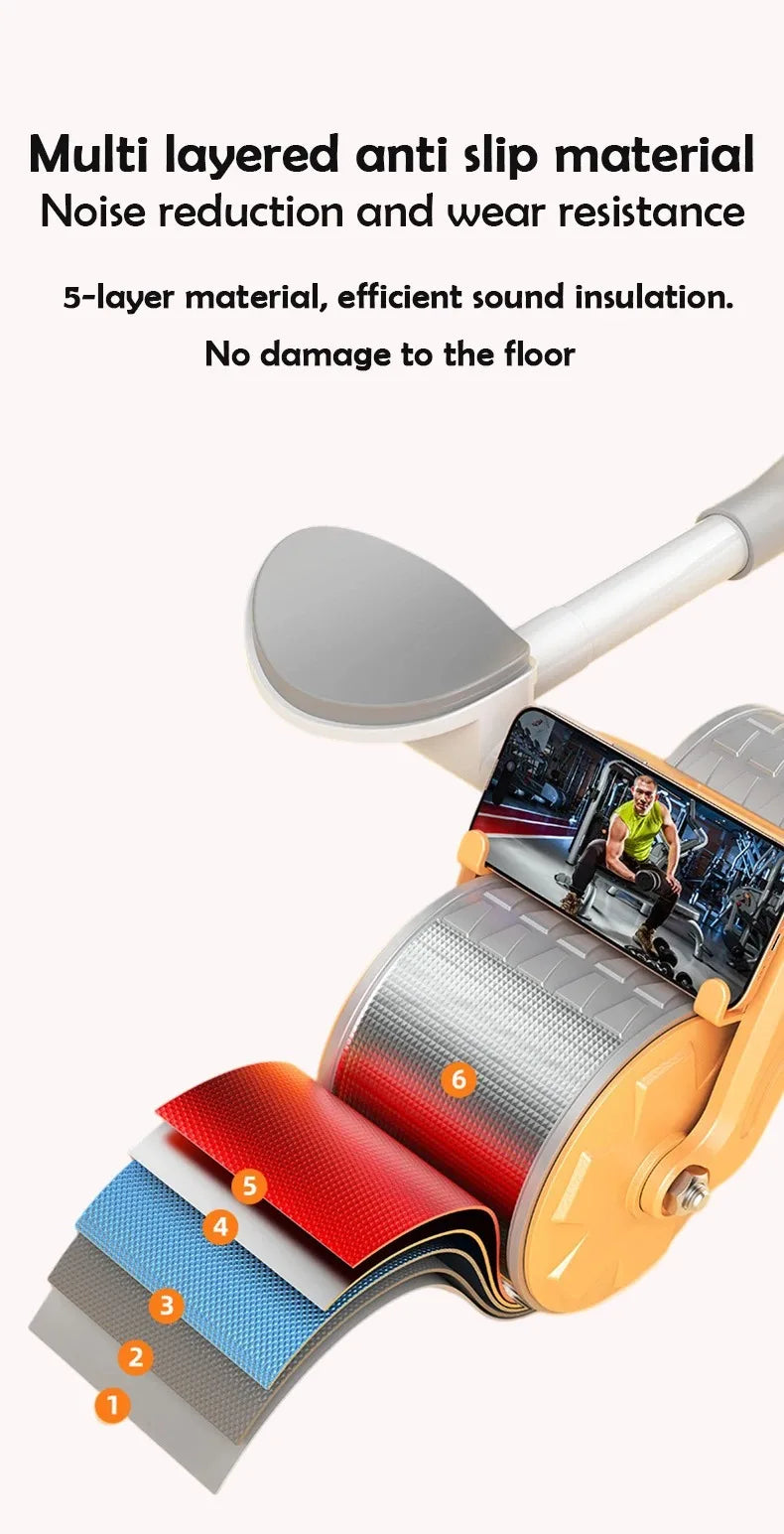 Dual-use Arm Support AB Roller Wheel Home Use Abdominal Wheel Automatic Rebound Abdominal Exercise Machine For Men Women