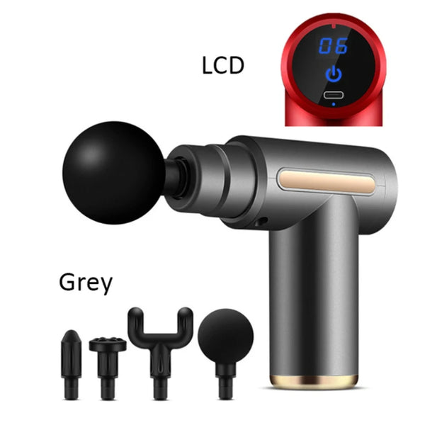 Massage Gun Portable Percussion Pistol Massager For Body Neck Deep Tissue Muscle Relaxation Gout Pain Relief Fitness