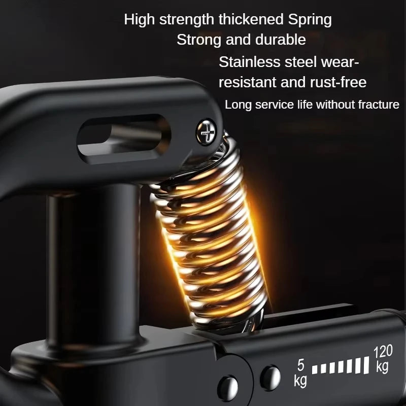 5-120Kg Handgrip Gym Fitness Men Adjustable Finger Heavy Exerciser Strength for Muscle Recovery Hand Gripper Trainer