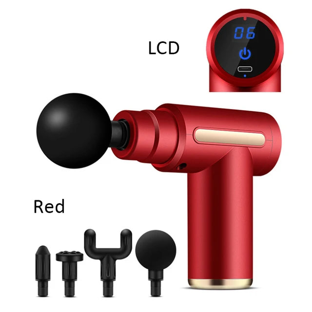 Massage Gun Portable Percussion Pistol Massager For Body Neck Deep Tissue Muscle Relaxation Gout Pain Relief Fitness