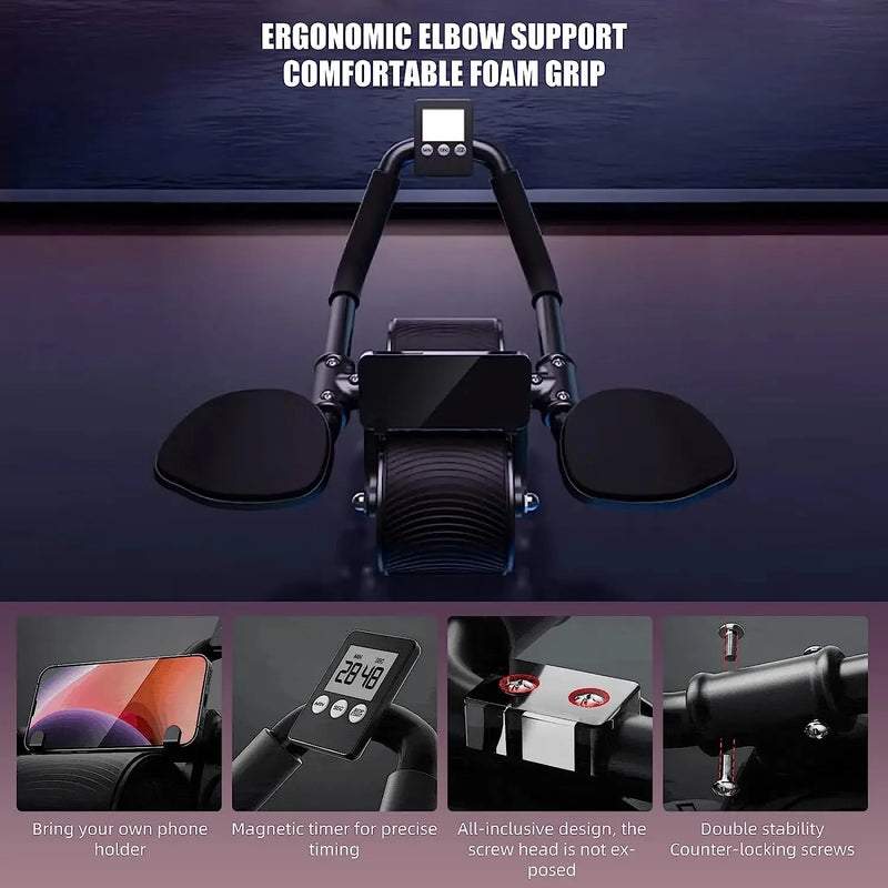 Dual-use Arm Support AB Roller Wheel Home Use Abdominal Wheel Automatic Rebound Abdominal Exercise Machine For Men Women