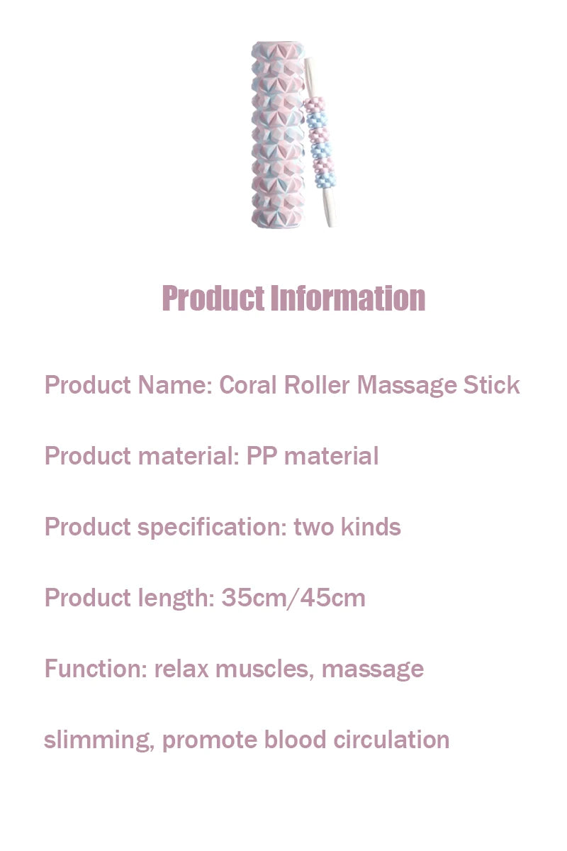 Yoga Column Foam Muscle Roller Fitness Pilates Yoga Massage Roller Stick Trigger Point Anti Cellulite