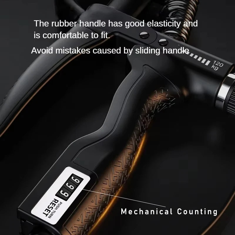 5-120Kg Handgrip Gym Fitness Men Adjustable Finger Heavy Exerciser Strength for Muscle Recovery Hand Gripper Trainer