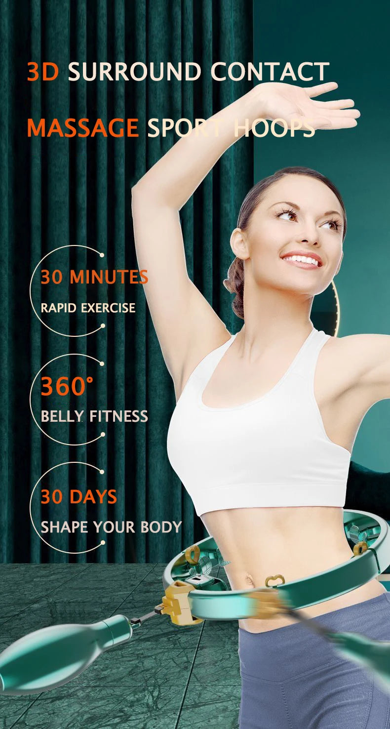 Intelligent Exercise Hoops for Abdominal Tightening, Weight Loss, Waist and Belly Slimming Without Damaging The Waist