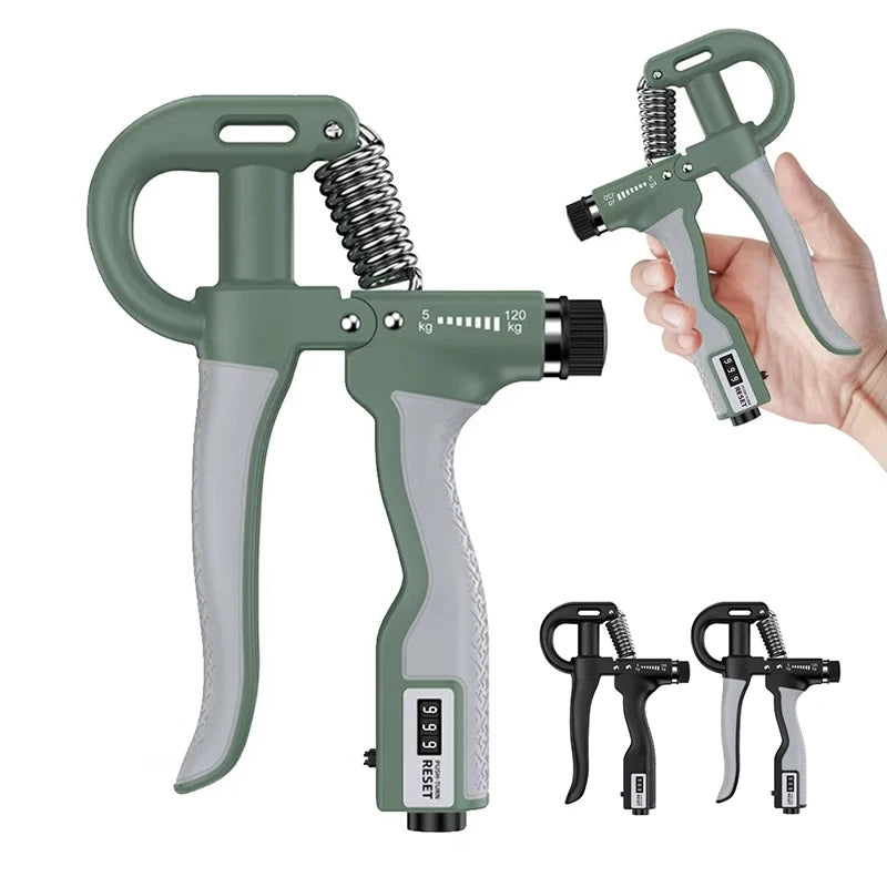 5-120Kg Handgrip Gym Fitness Men Adjustable Finger Heavy Exerciser Strength for Muscle Recovery Hand Gripper Trainer