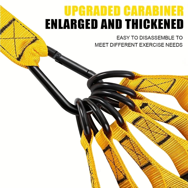 12 piece high-strength tension rope training set - environmentally friendly TPE latex anti breakage elastic band/resistance band