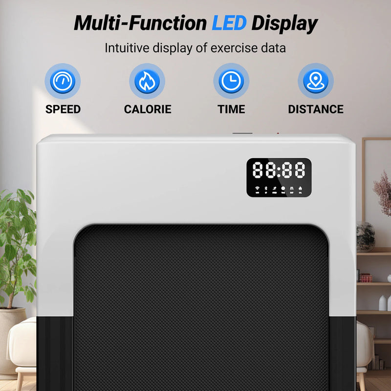Walking Pad Under Desk Treadmill 2 in 1 Portable Treadmill with Remote Control LED Display 2.5HP Walkingpad for Home&Office